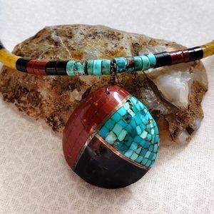 Southwest Turquoise & Shell Necklace